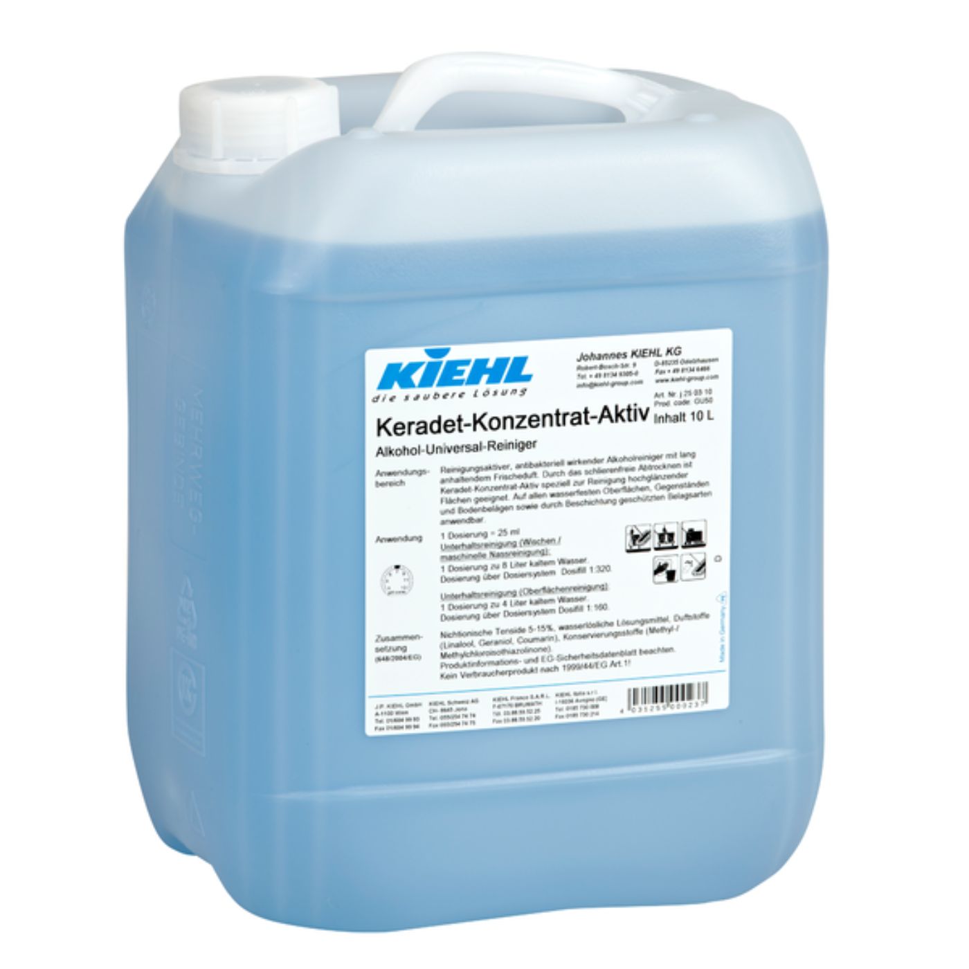 Keradet Concentrate Aktiv (2) Keradet Concentrate Aktiv Kiehl 10L Επαγγελματικό Πολυκαθαριστικό Επιφανειών με Αλκοόλη