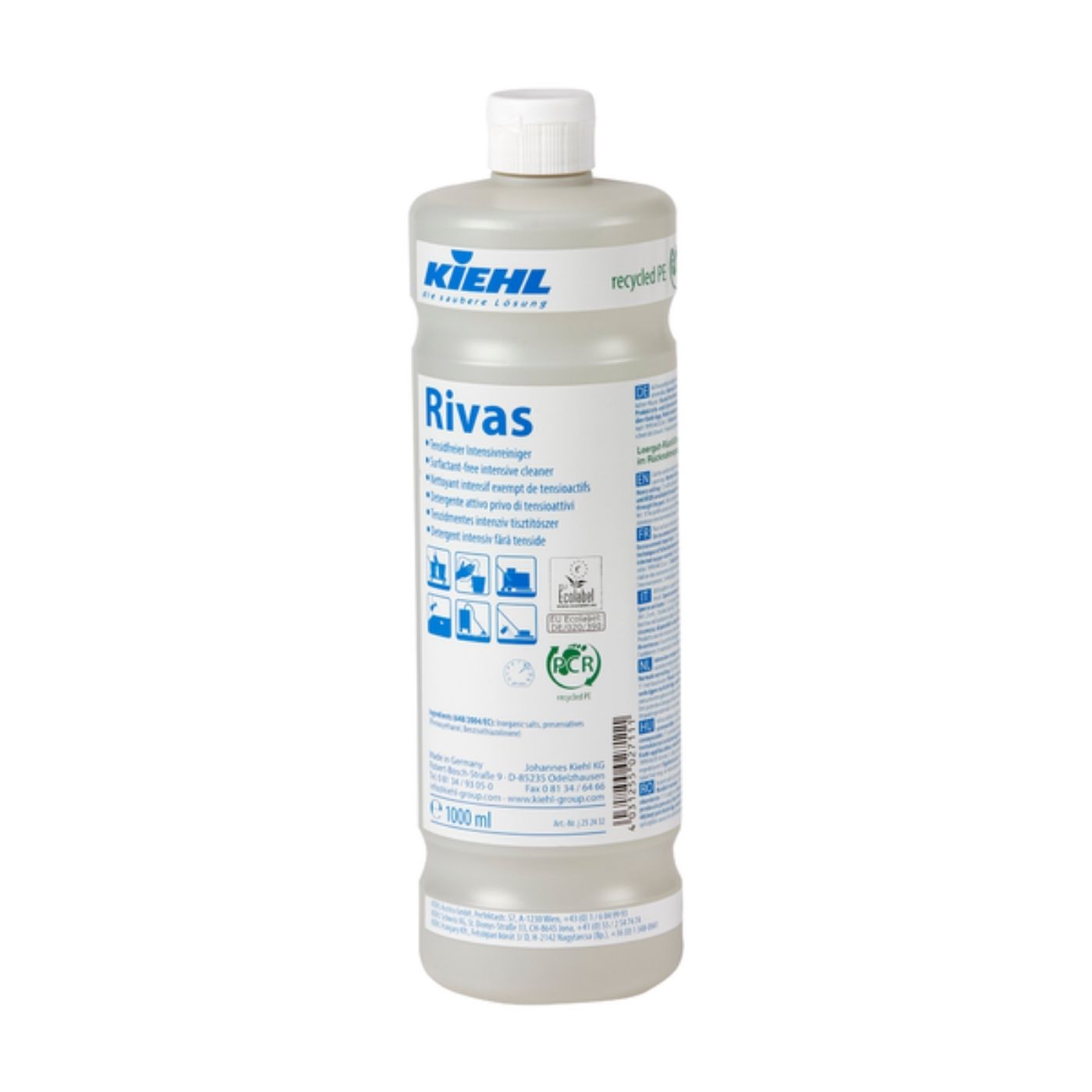 Rivas 1L Καθαριστικό δαπέδων Rivas Kiehl 1L, χωρίς επιφανειοδραστικές ουσίες, ιδανικό για πορώδη δάπεδα και λιθόστρωτα.